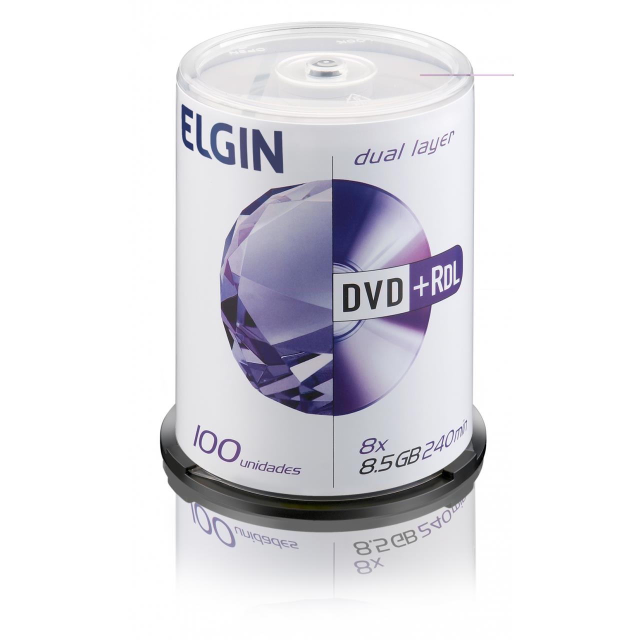 Dvd DL Elgin, Dvd+R 8.5gb 8x 240 min para video