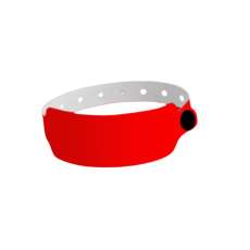 Pulseira PVC vermelha adulto fecham - R$ 0,30