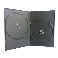 Box duplo para dvd preto 7mm - R$ 0,80
