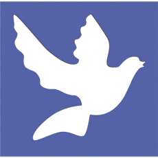 Envelope papel temático pomba azul - R$ 0,04