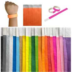 Kit 250 Pulseiras Tyvek 100un cor - R$ 41,90