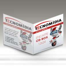 Encarte para CD Box 120x240mm 4x4 - R$ 0,34