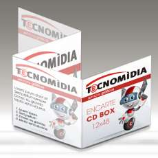 Encarte para CD Box 120x480mm 4x4 - R$ 0,69