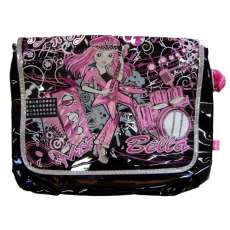 Bolsa de ombro feminina Preta rosa - R$ 9,90