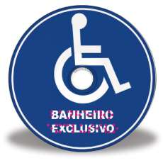 Placa de banheiro exclusivo para ca - R$ 2,99
