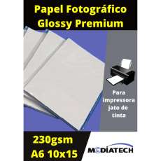 Papel revelar foto glossy 10x15 A6 - R$ 64,90