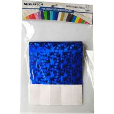 Pulseira holográfica azul blister c - R$ 9,89