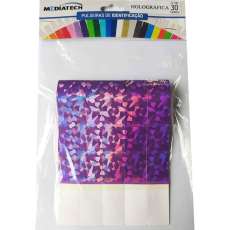 Pulseira holográfica lilás blister  - R$ 9,89