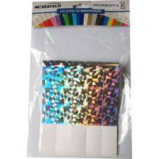 Pulseira holográfica prata blister  - R$ 9,89