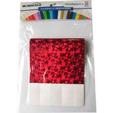 Pulseira holográfica vermelha blist - R$ 9,89