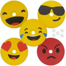 Kit Emoticon humor com 5 peças - R$ 4,99