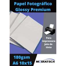 Papel Foto 10X15 180g 200fls - R$ 24,50