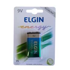 Bateria 9v alcalina Elgin - R$ 7,10