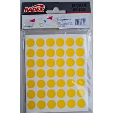 Etiqueta amarela multiuso 12mm Rade - R$ 3,20