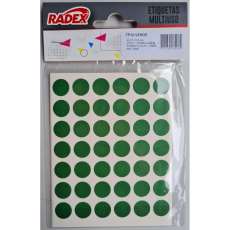 Etiqueta verde multiuso 12mm Radex  - R$ 3,20