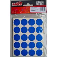Etiqueta azul multiuso 19mm Radex 8 - R$ 3,49