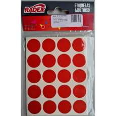 Etiqueta vermelha multiuso 19mm Rad - R$ 3,30